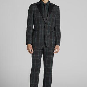 NEW Jos. A Bank Tailored Fit FULL Tuxedo Jacket 42S and 32x32 Pants Green Plaid